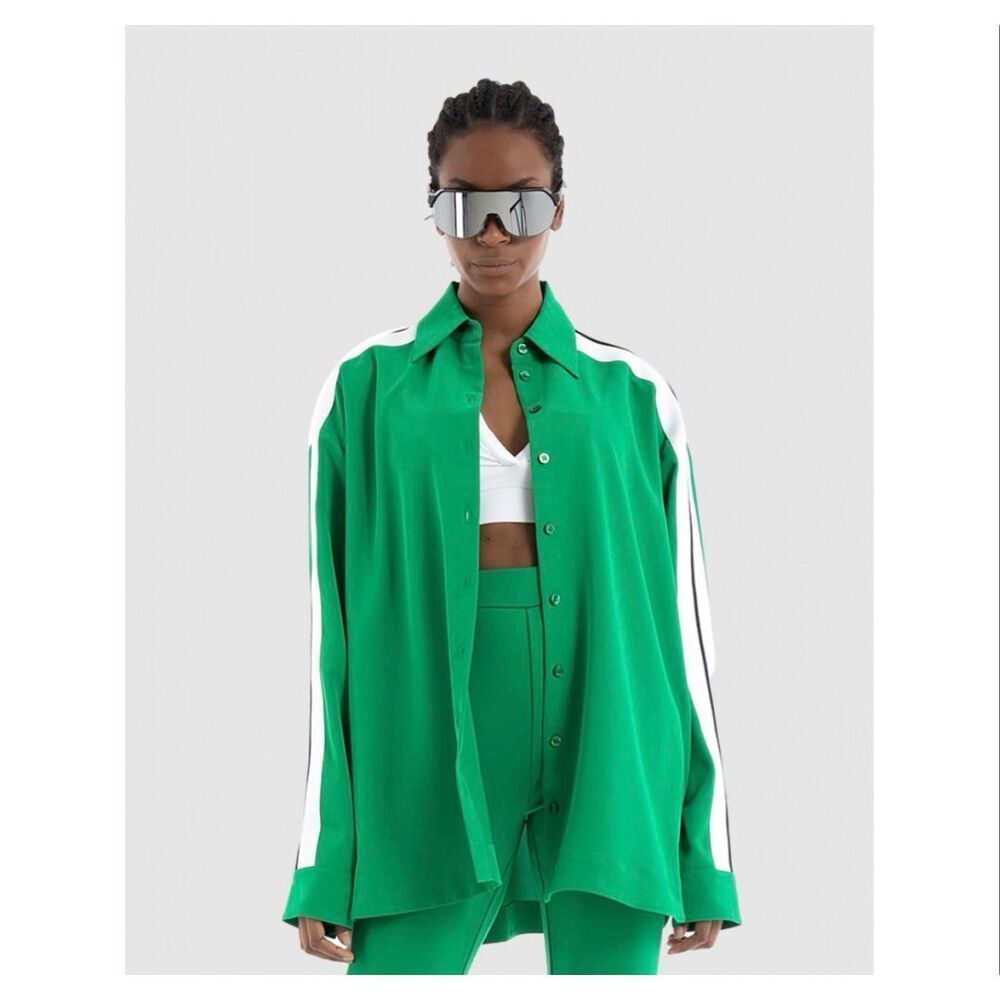 Green Button Down Blouse